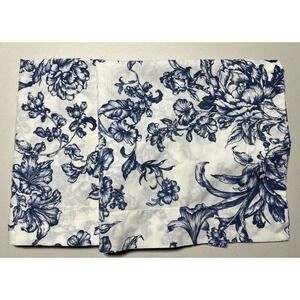 Vintage Springs Toile De Jouy Floral King Pillow Sham Set 2 Blue White 25 X 40